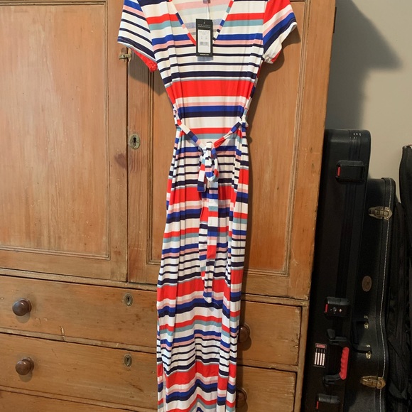 NWT ASOS striped New Look maxi-dress - Picture 2 of 6